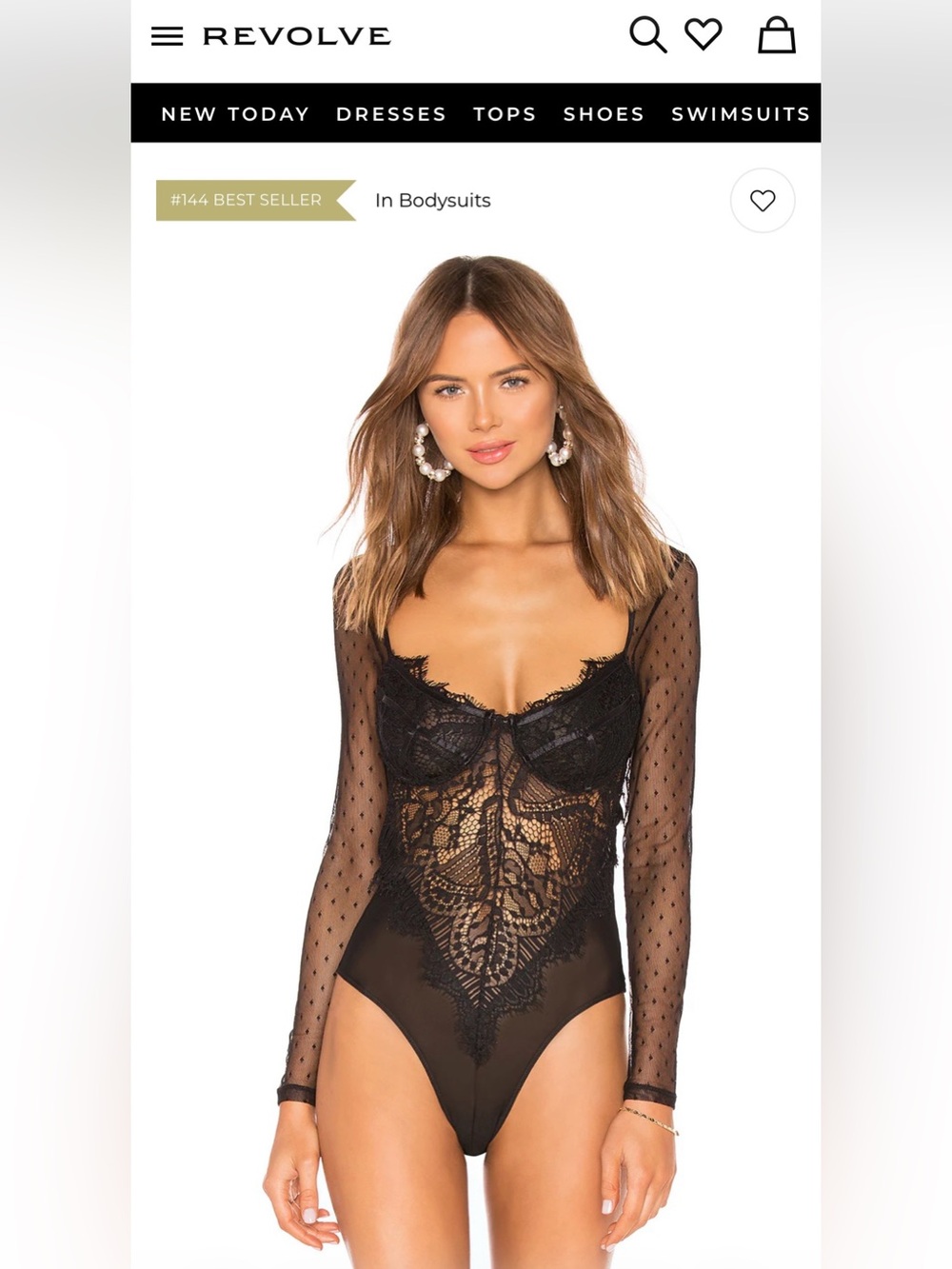 Bardot Farrah Bodysuit NWOT XS